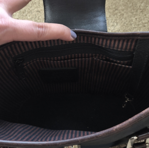 BRIGHTON Women’s VINTAGE Medium LEATHER TOTE SHOULDER Bag Silver Hardware - Picture 11 of 16